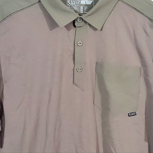 511 TACTICAL POLO SHIRT. MENS Sz:L LIKE NEW! TWO TONE. POCKET. SAMPLE STITCH. - Picture 3 of 11
